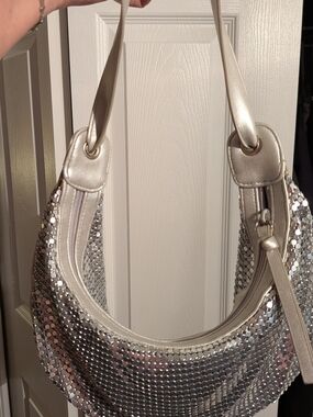 Silver Sequin Hobo Bag - Women It's A No Name Brand At All. Used One Time.